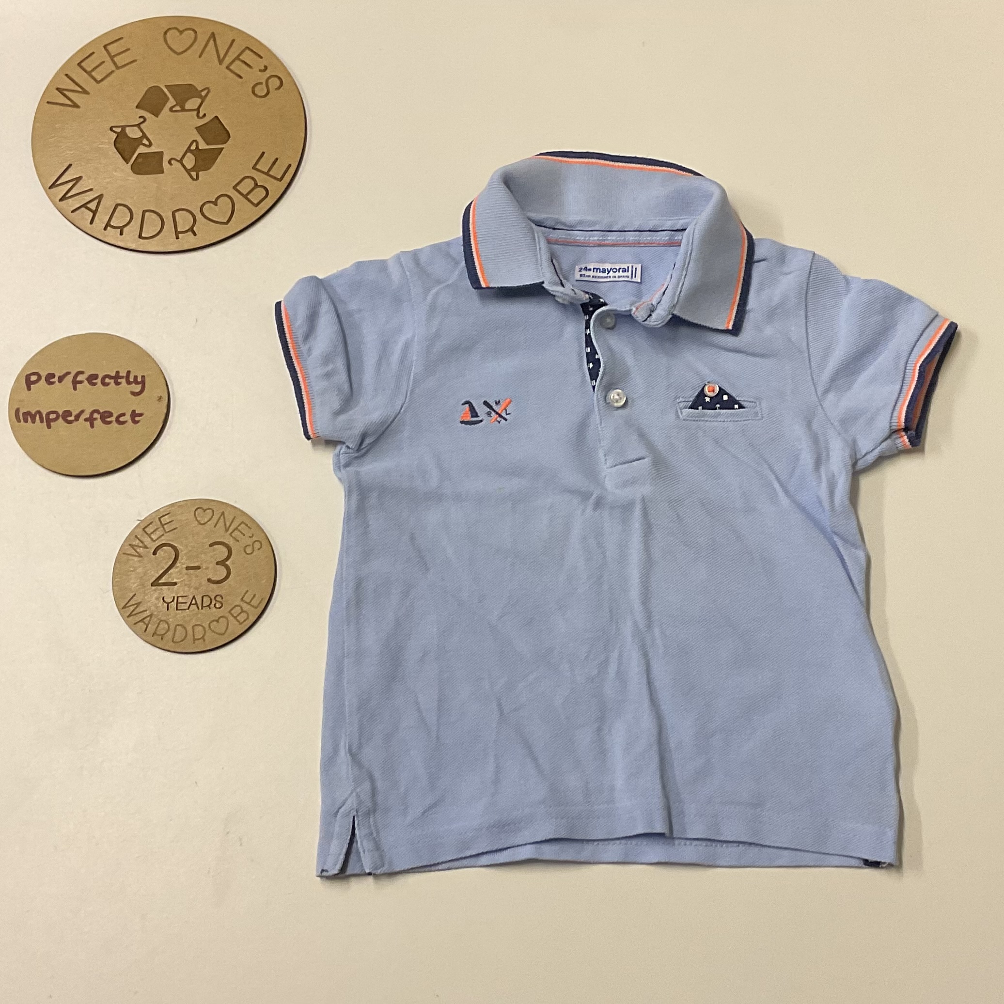 Light Blue Short Sleeve Polo Shirt – Wee One's Wardrobe
